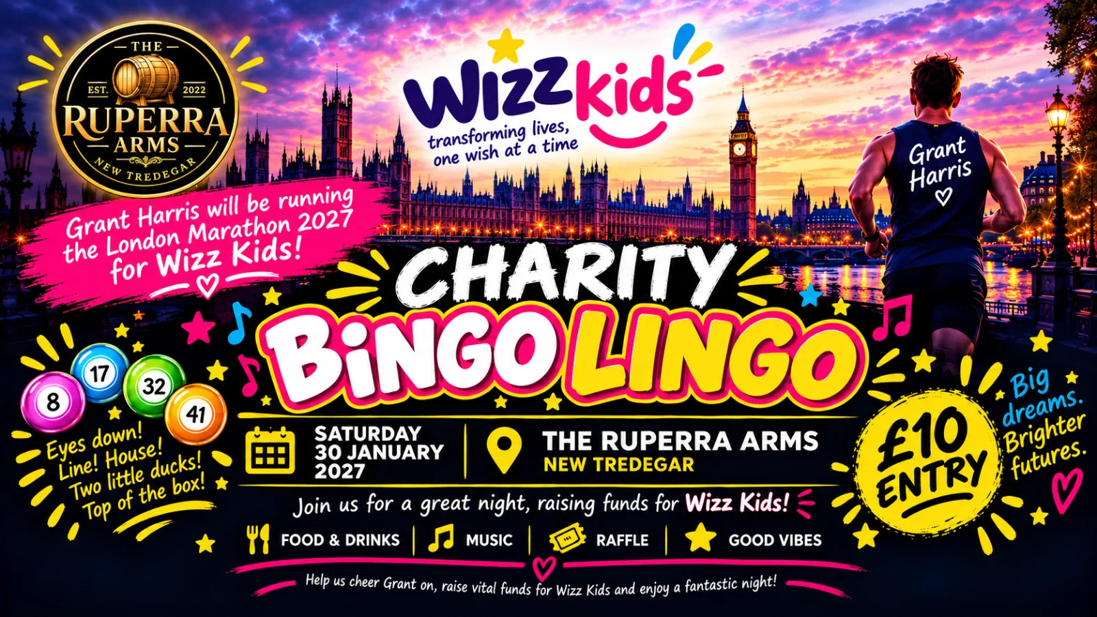 Charity Bingo Lingo event poster